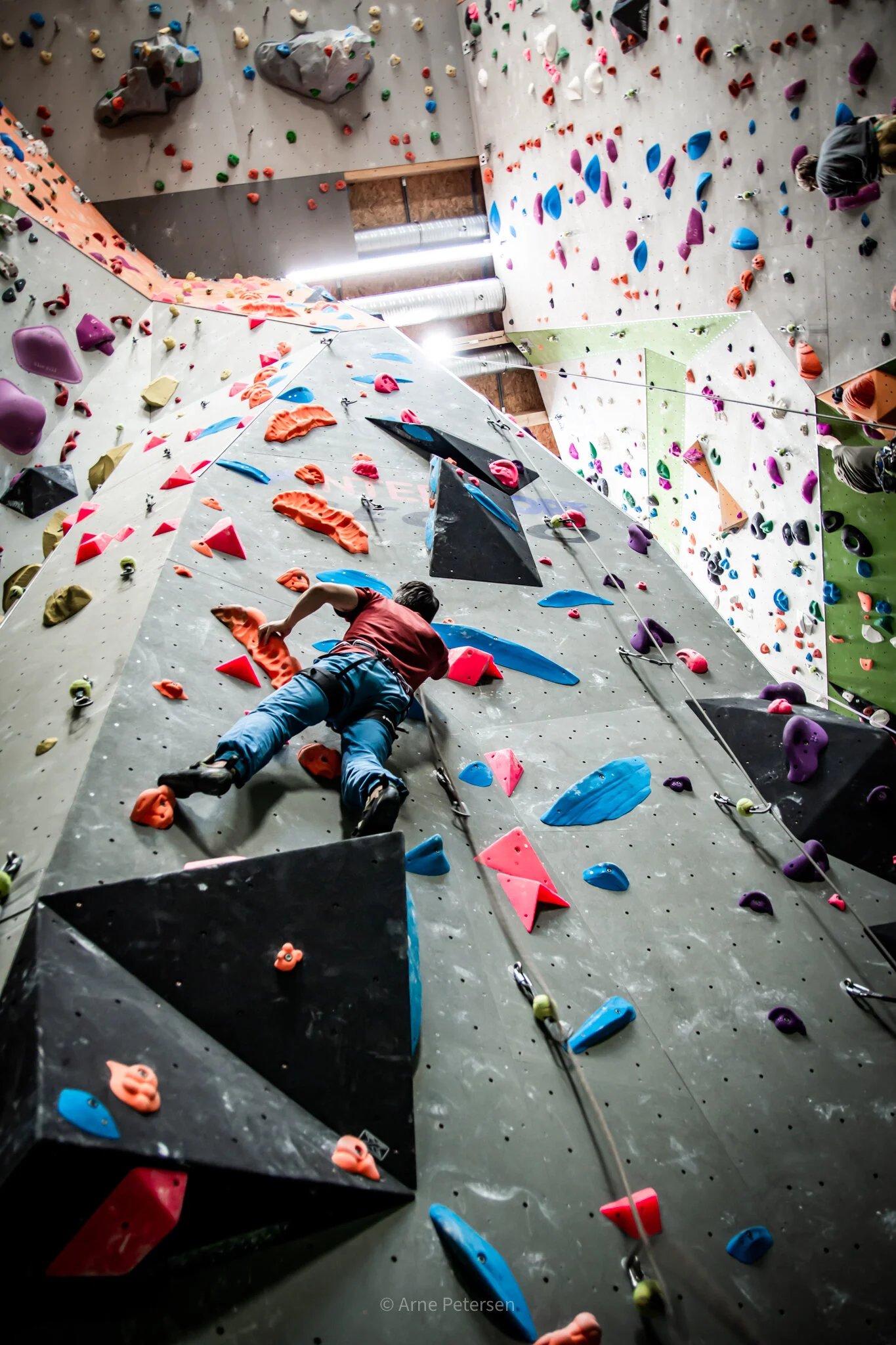 Seilklettern in der Volksbank Kletterhalle Marburg | © Arne Petersen