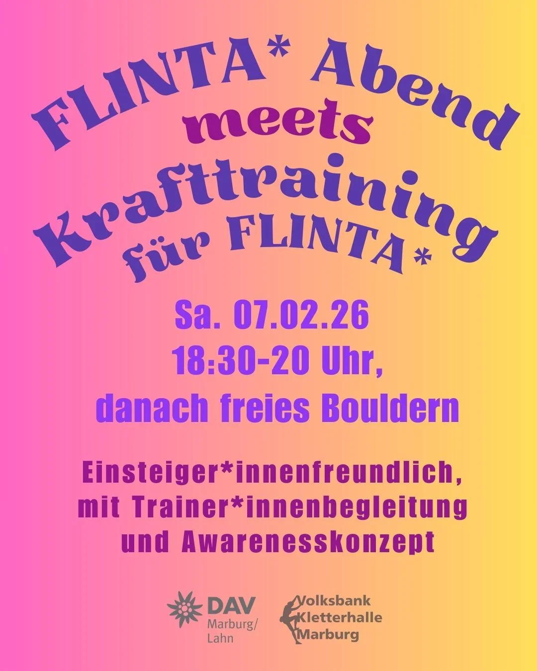 Veranstaltungsbild Krafttraining für FLINTA* | © VKM